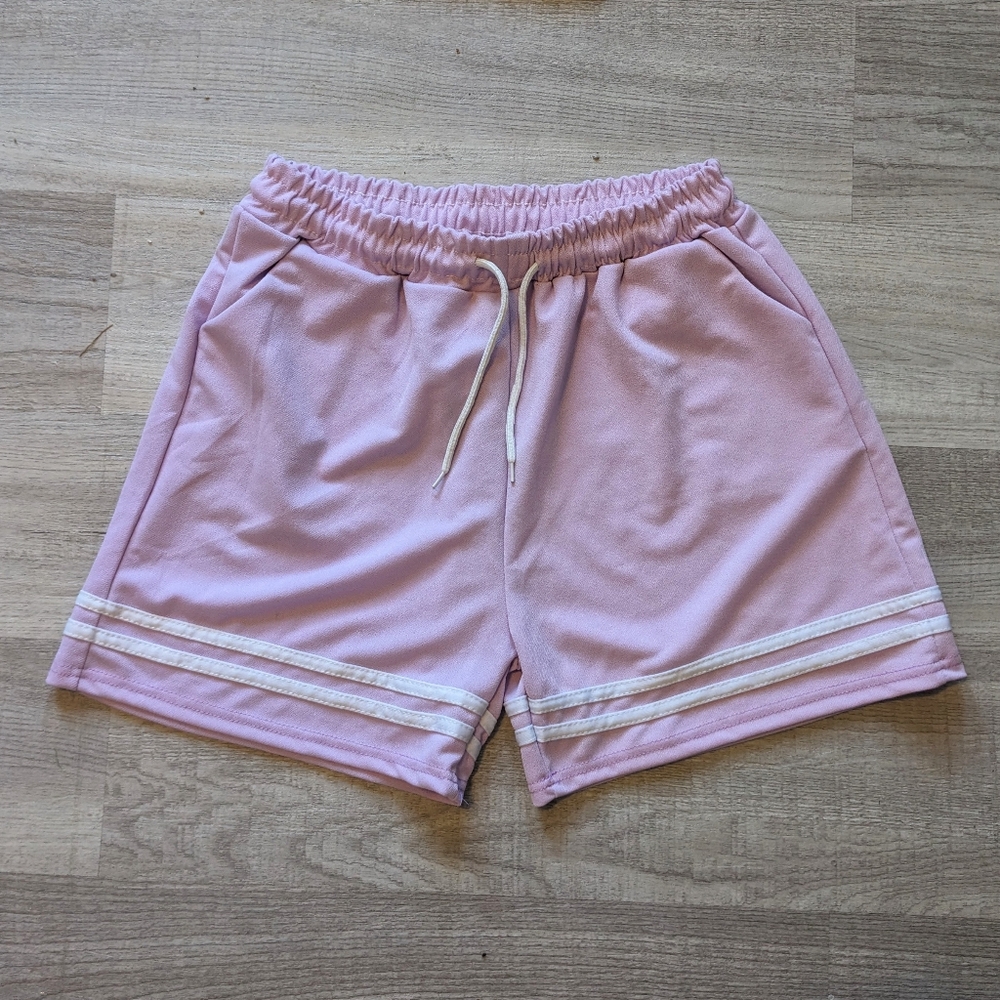 light purple athletic shorts